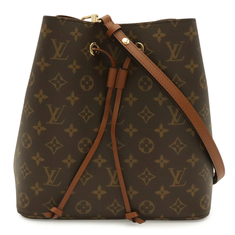 Louis Vuitton Monogram NeoNoe Hobo Shoulder Bag Drawstring Canvas Leather Brown